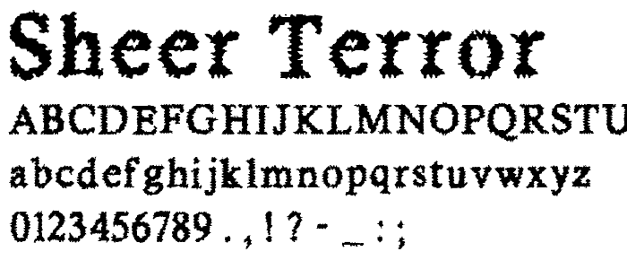 Sheer Terror font