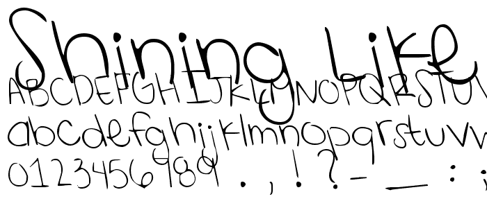 Shining Like Stars font