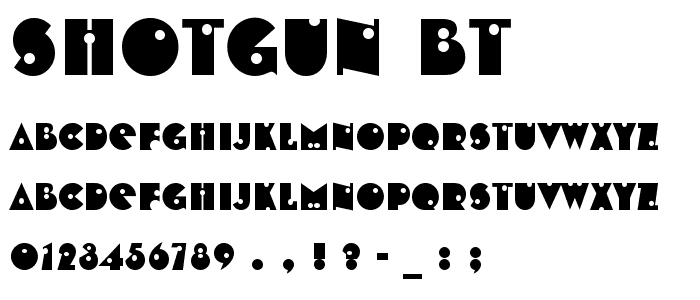 Shotgun BT font