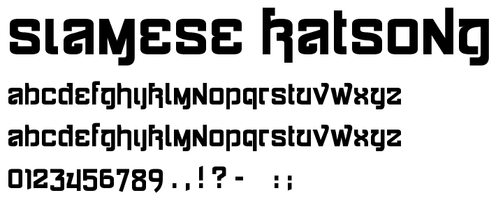 Siamese Katsong font