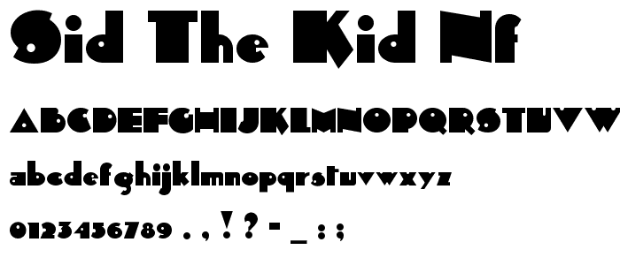 Sid The Kid NF font