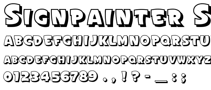 SignPainter_sGothicShadedSC JL font