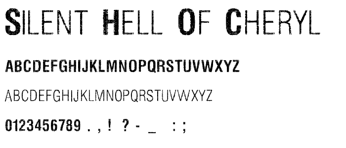 Silent Hell of Cheryl font