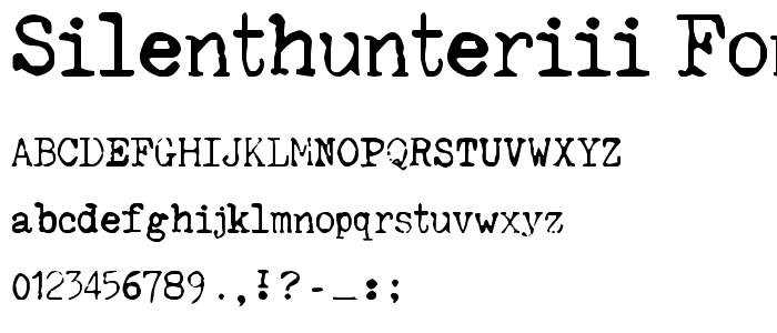 SilentHunterIII Font font