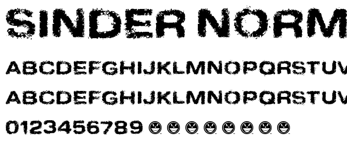 Sinder Normal font