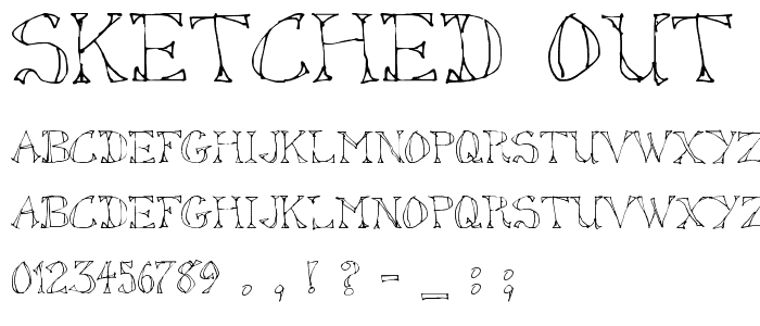 Sketched Out font