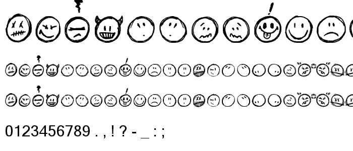 Sketchy Smiley font