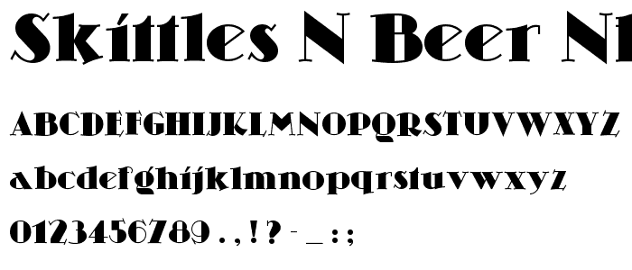 Skittles n Beer NF font