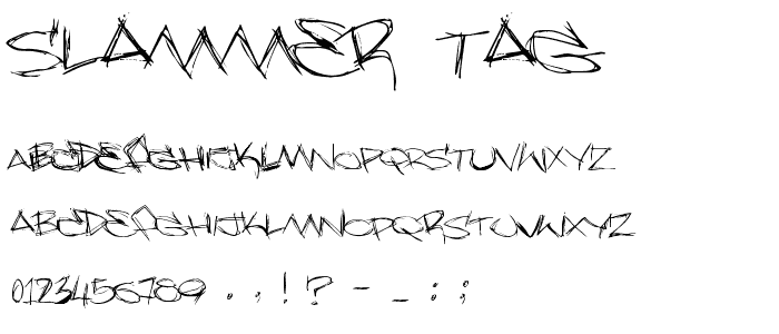 Slammer tag font