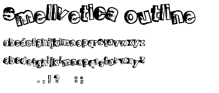 Smellvetica Outline font