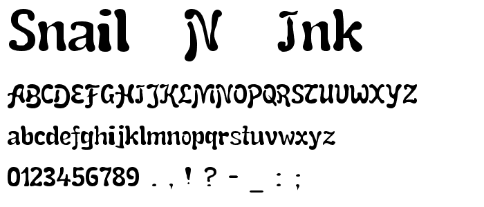 Snail  n  Ink font