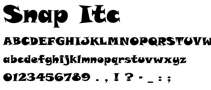 Snap ITC font