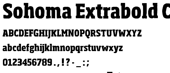 Sohoma ExtraBold Condensed police