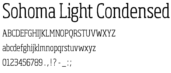 Sohoma Light Condensed police