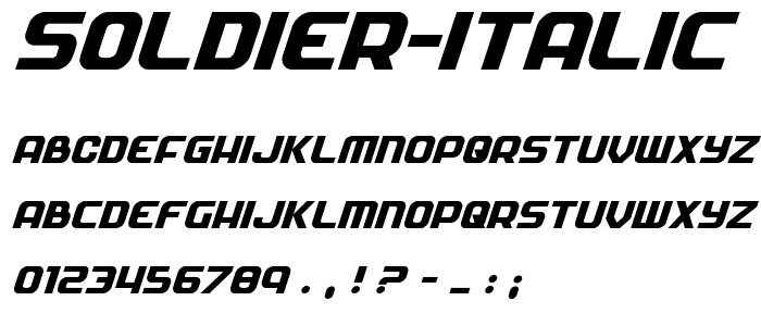 Soldier Italic font