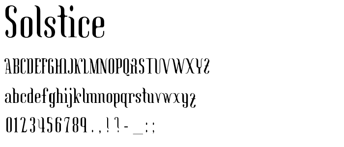 Solstice font