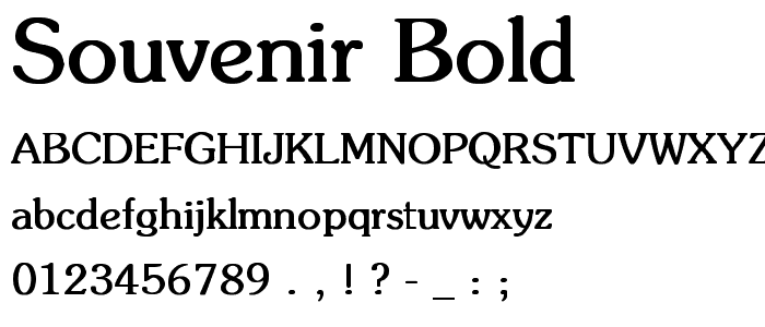 Souvenir Bold font