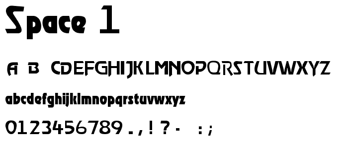 Space 1 font