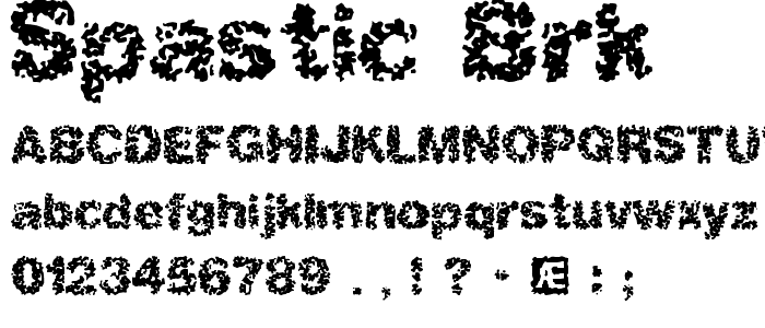 Spastic BRK font