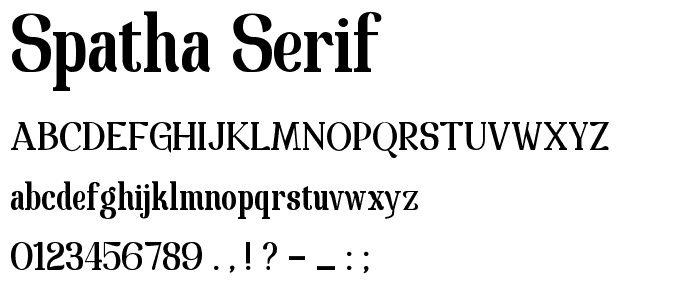 Spatha Serif font