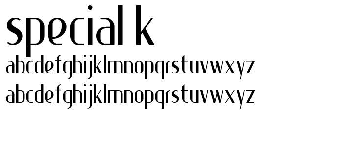 Special K font