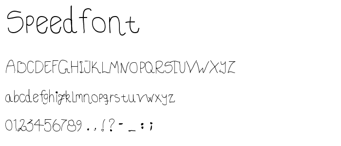 Speedfont font