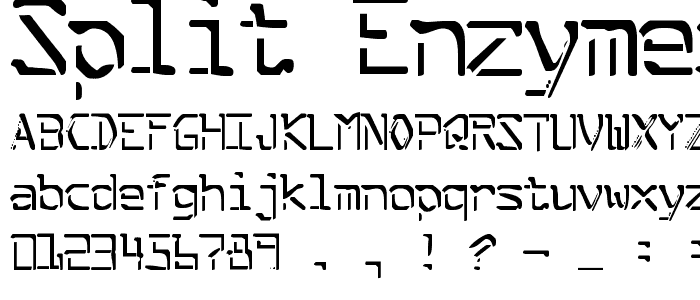 Split Enzymes font