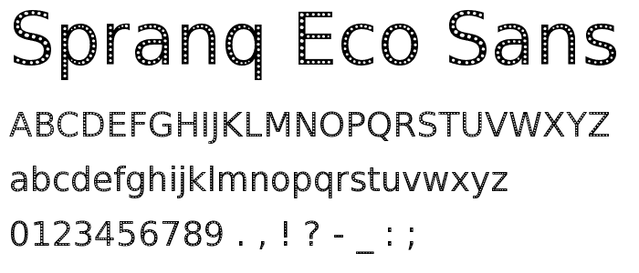 Spranq eco sans police