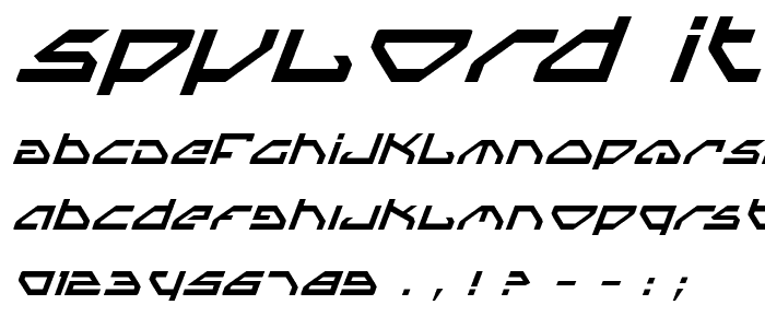 Spylord Italic font