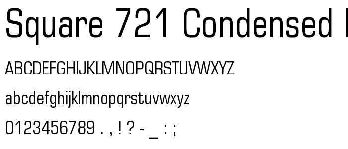 Square 721 Condensed BT font