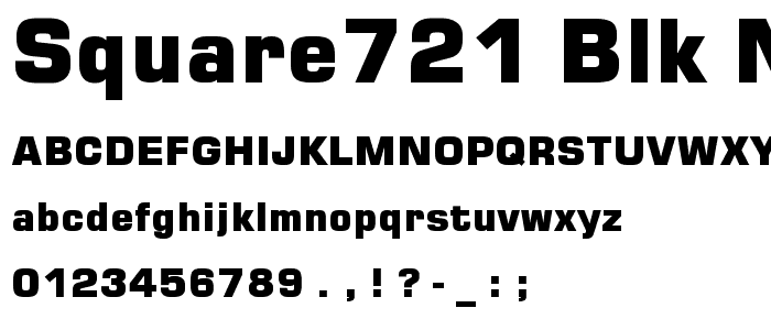 Square721 Blk Normal font