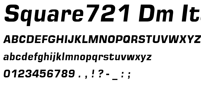 Square721 Dm Italic font