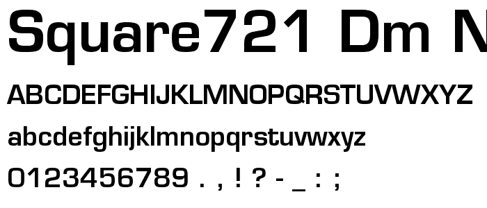 Square721 Dm Normal font