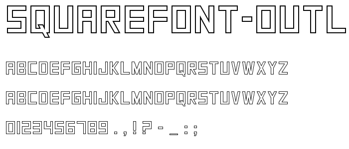 SquareFont Outline font