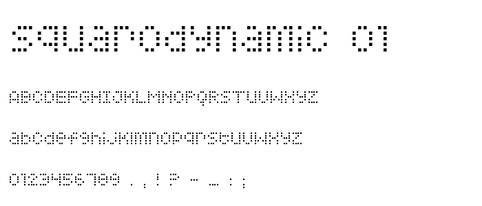 Squarodynamic 01 font