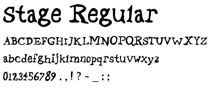 Stage Regular font