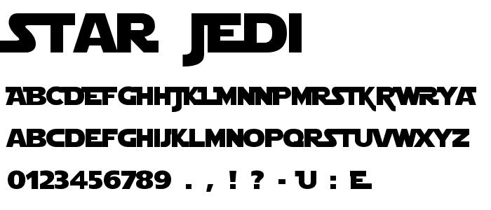 Star Jedi font