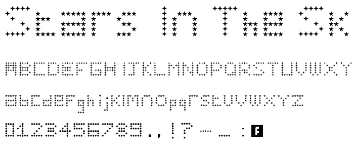 Stars in the sky Regular font