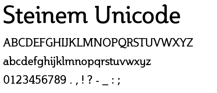 Steinem Unicode font