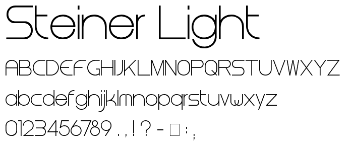 Steiner Light font