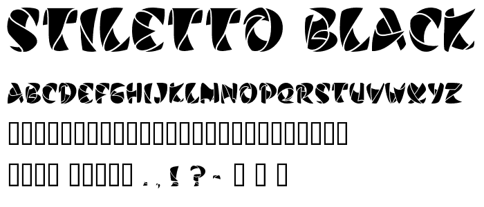 Stiletto Black font