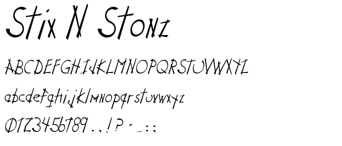 Stix n Stonz font