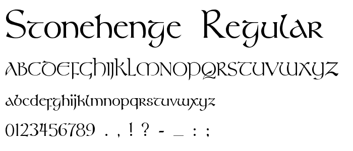 Stonehenge Regular font