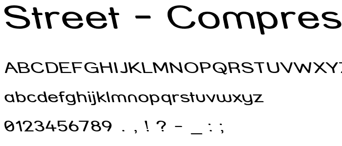 Street - Compressed Reverse Italic font