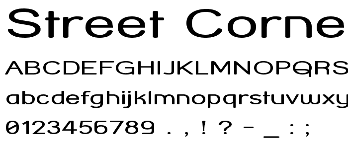 Street Corner Extend font