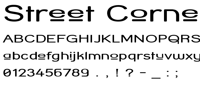 Street Corner Upper Extend font