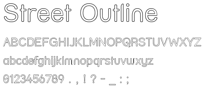 Street Outline font