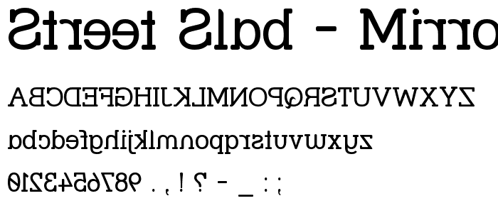 Street Slab - Mirror font