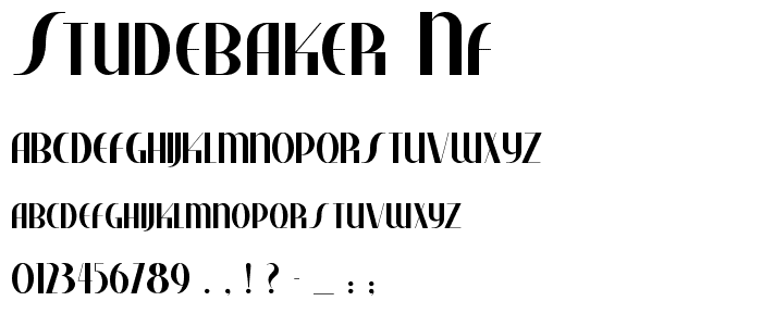 Studebaker NF font