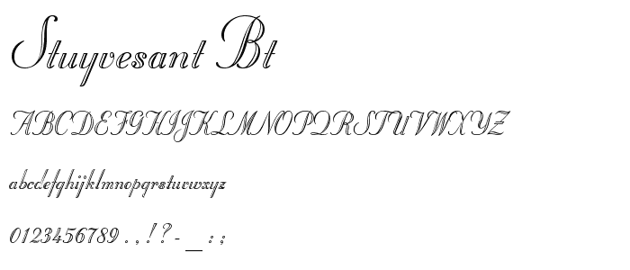 Stuyvesant BT font